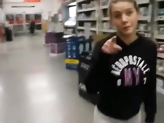 Stranger girl sucks my dick in Walmart
